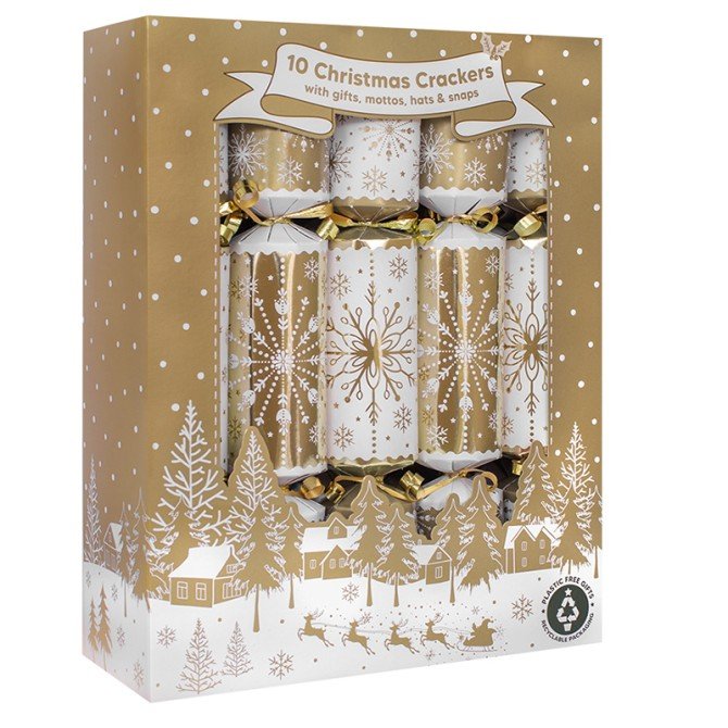 Festive Luxe Gold Snowflake Christmas Bonbons 10pk - Pure Apotheca