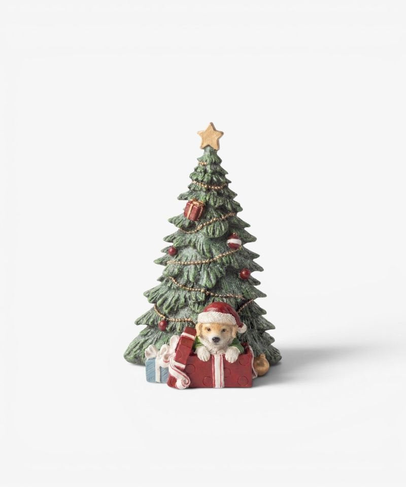 Festive Tree with Dog and Gifts - Pure Apotheca