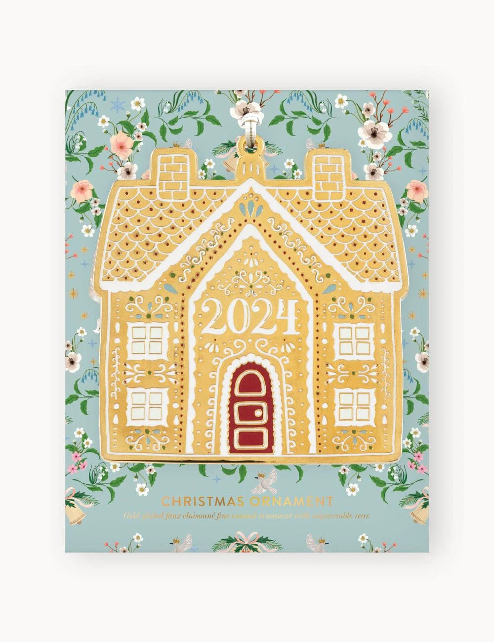 Fine Enamel Christmas Ornament - 2024 Gingerbread House - Pure Apotheca