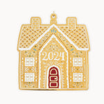 Fine Enamel Christmas Ornament - 2024 Gingerbread House - Pure Apotheca