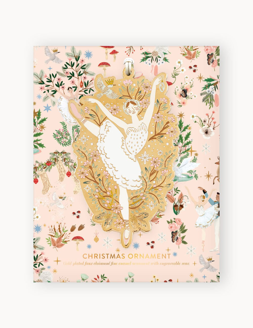 Fine Enamel Christmas Ornament - Ballerina - Pure Apotheca