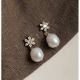 Fleur Pearl Stud Earrings - Pure Apotheca