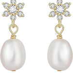 Fleur Pearl Stud Earrings - Pure Apotheca