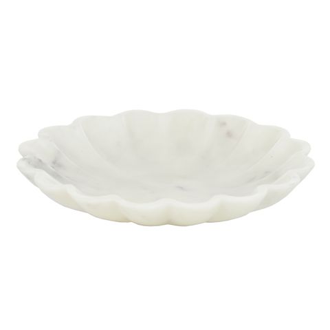 Flor Marble Bowl 30x30x5cm White - Pure Apotheca