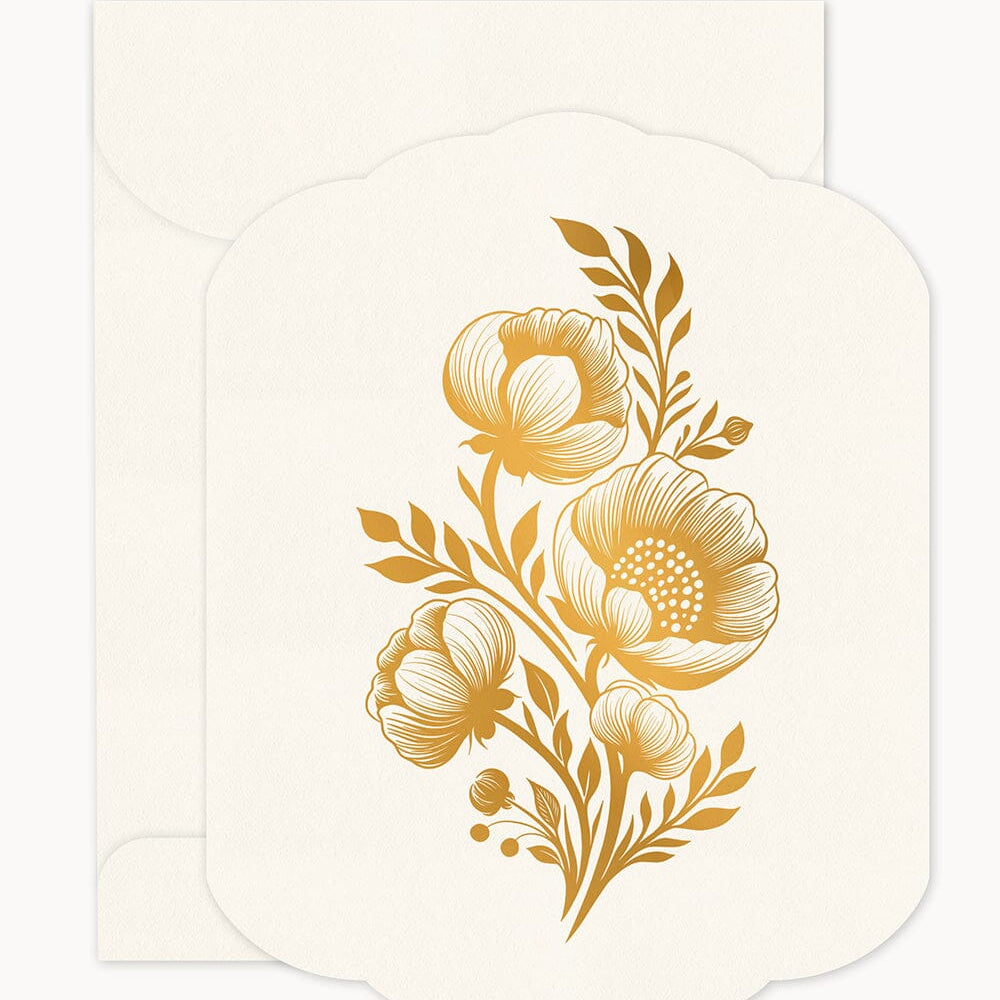 Floral Blank Scallop Card - Pure Apotheca