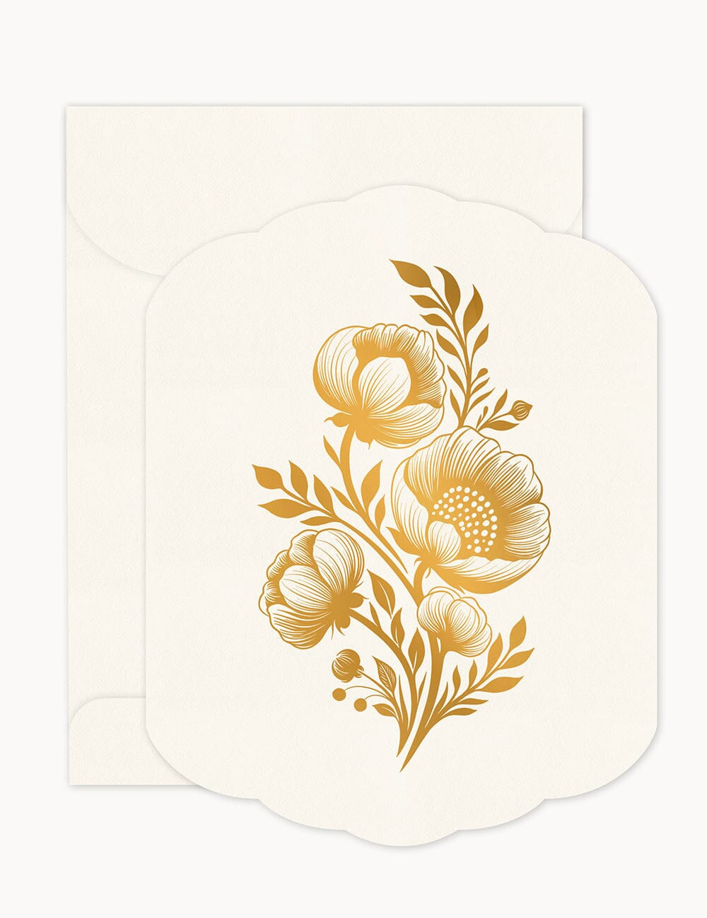 Floral Blank Scallop Card - Pure Apotheca