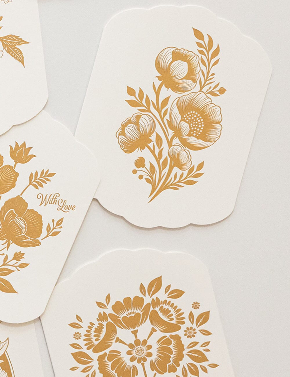 Floral Blank Scallop Card - Pure Apotheca