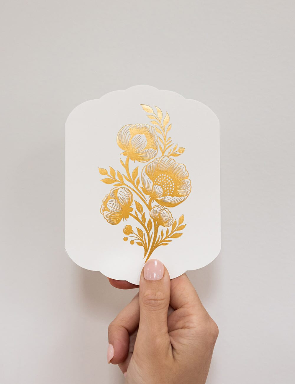 Floral Blank Scallop Card - Pure Apotheca