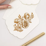 Floral Blank Scallop Card - Pure Apotheca
