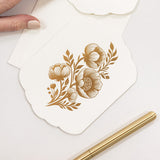 Floral Blank Scallop Card - Pure Apotheca