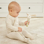 Floral Bunny Stick Rattle - Pure Apotheca