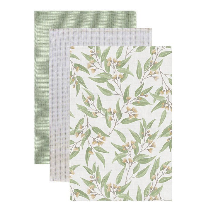 Flowering Gum Teatowel 3PK - Pure Apotheca