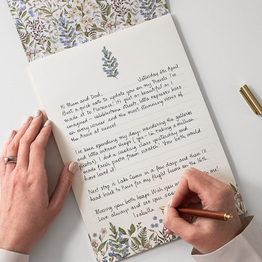 Forget Me Not A4 Lined Writing Pad - Pure Apotheca