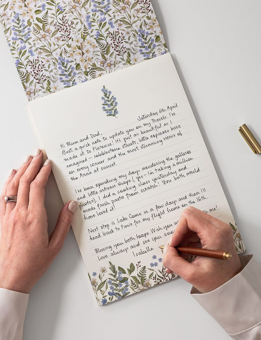 Forget Me Not A4 Lined Writing Pad - Pure Apotheca