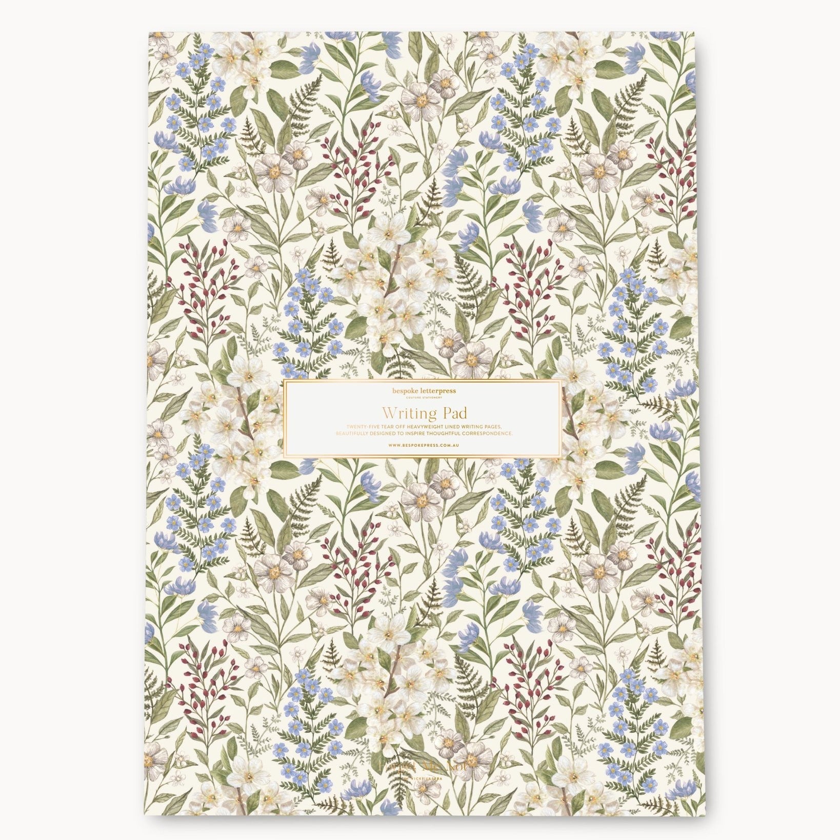 Forget Me Not A4 Lined Writing Pad - Pure Apotheca