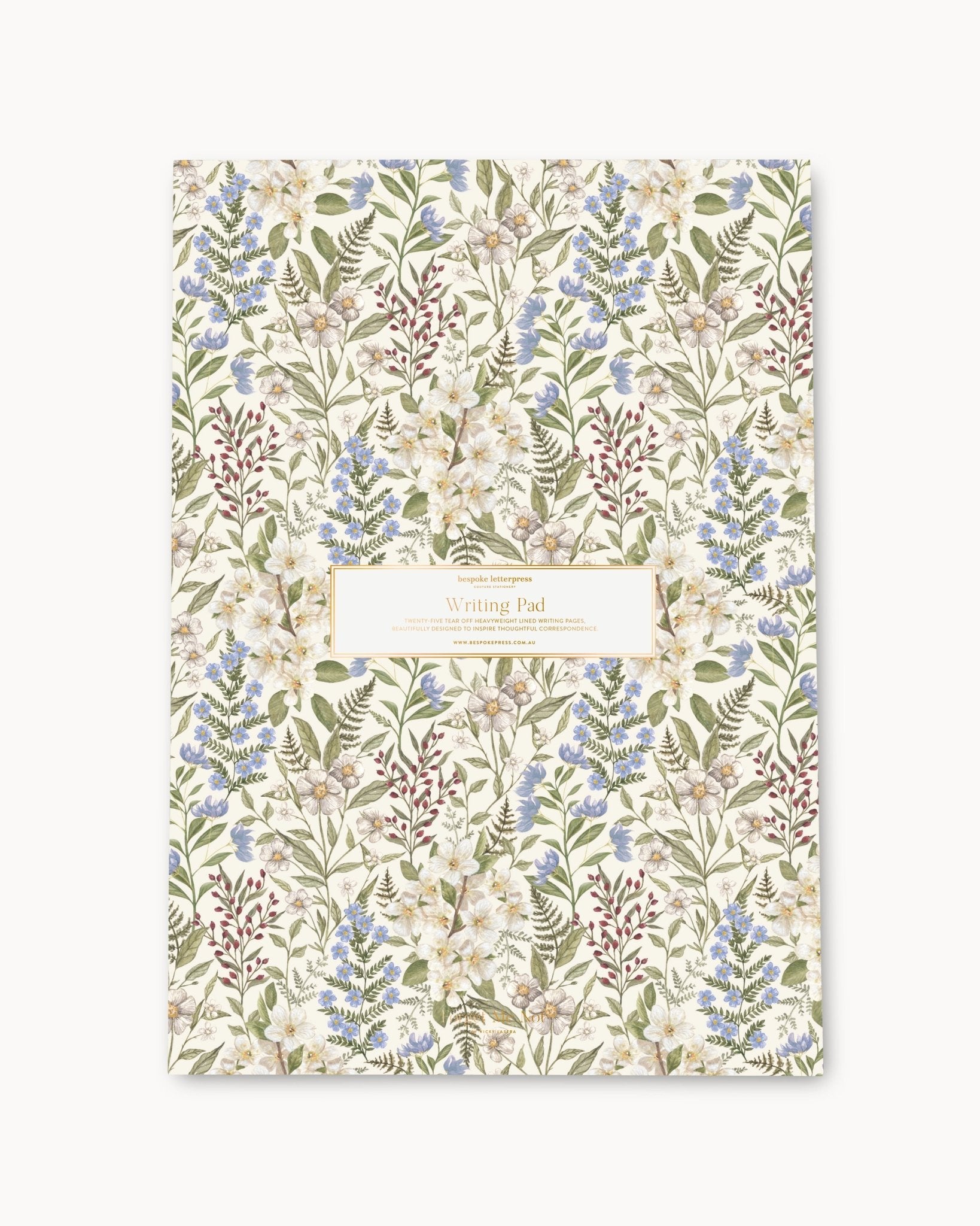 Forget Me Not A4 Lined Writing Pad - Pure Apotheca