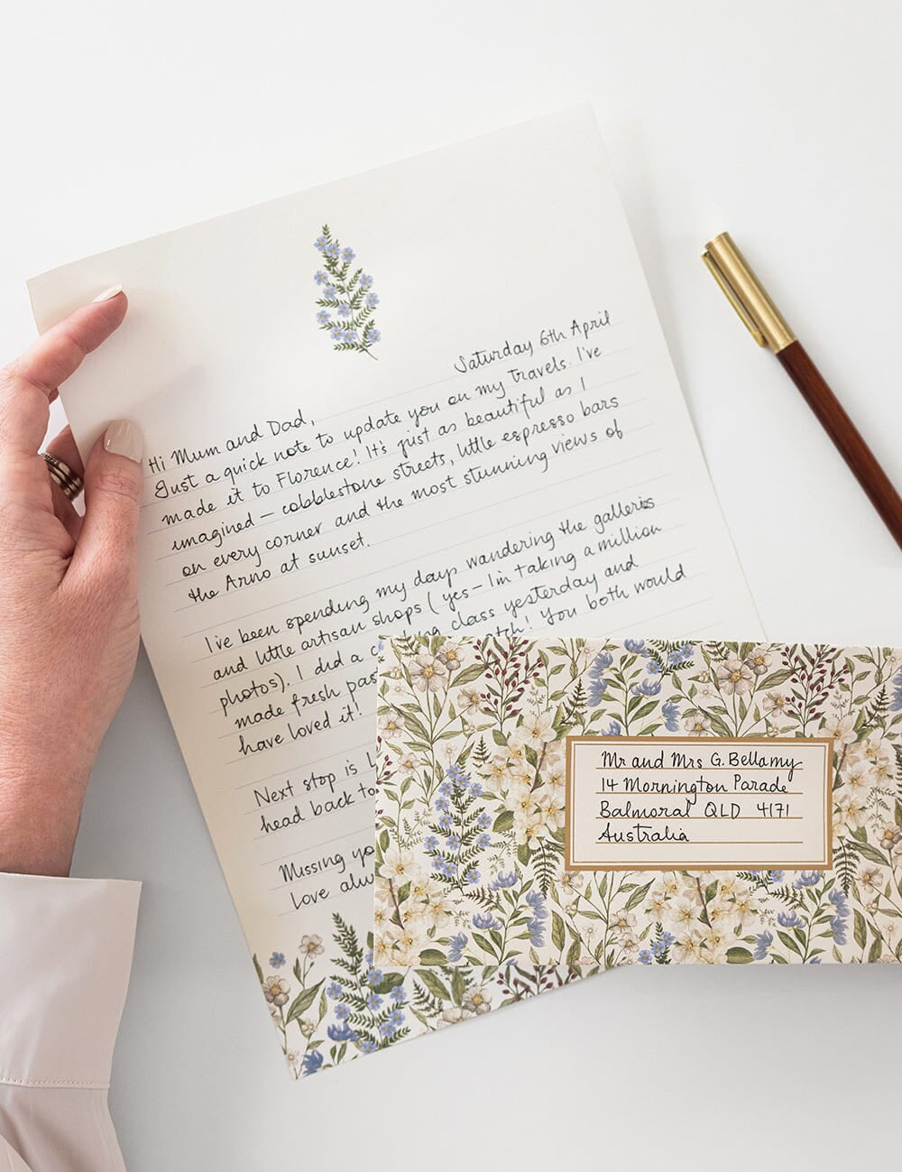 Forget Me Not A4 Lined Writing Pad - Pure Apotheca