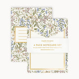 Forget Me Not Notecard Set 4pk - Pure Apotheca