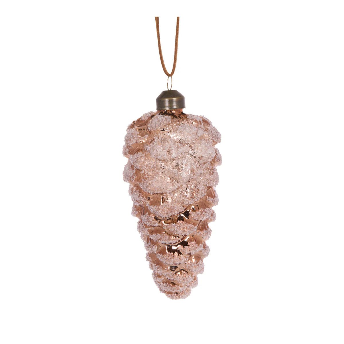 FROSTED COPPER LONG PINECONE BAUBLE - Pure Apotheca