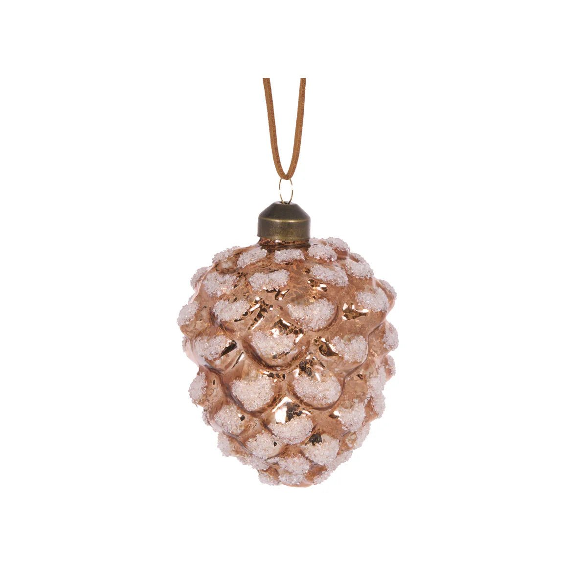 FROSTED COPPER PINECONE BAUBLE - Pure Apotheca