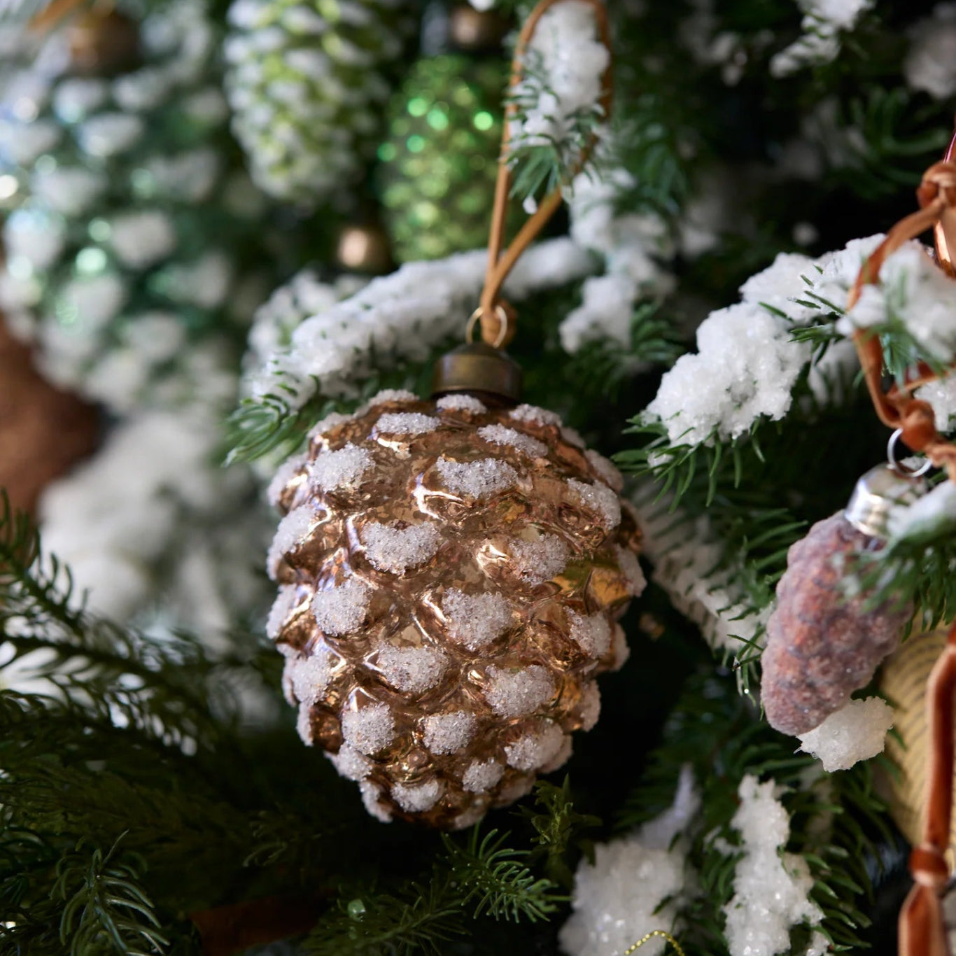FROSTED COPPER PINECONE BAUBLE - Pure Apotheca