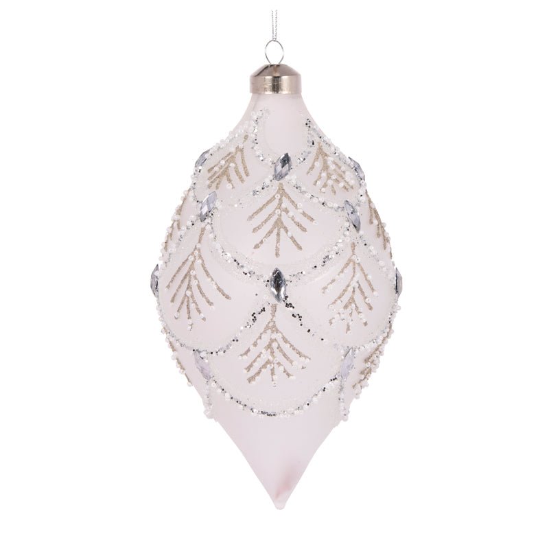 FROSTED FERN PLEAT DROP BAUBLE - Pure Apotheca