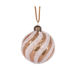 FROSTED GINGERBREAD SWIRL BAUBLE - Pure Apotheca