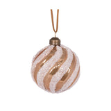 FROSTED GINGERBREAD SWIRL BAUBLE - Pure Apotheca