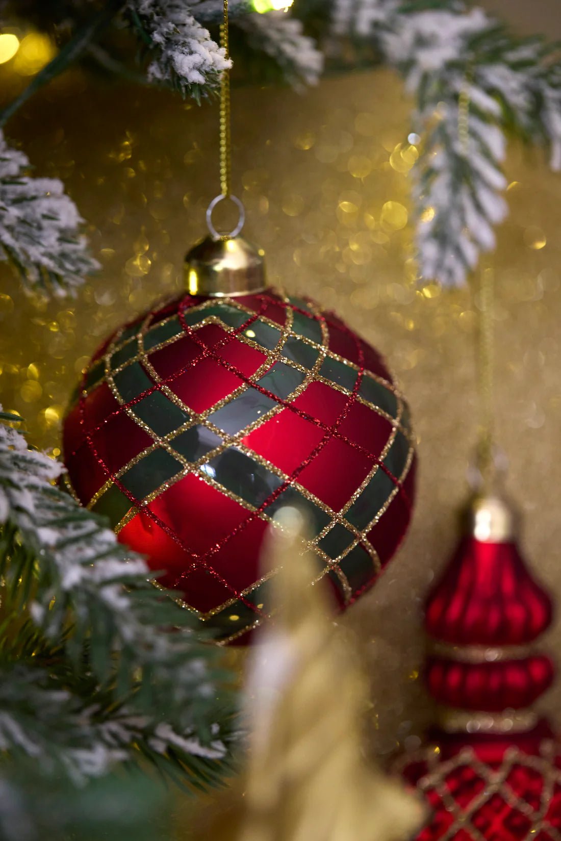 FROSTED TARTAN BAUBLE - Pure Apotheca