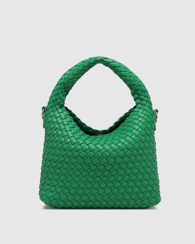 Gabby Mini Woven Shoulder Bag Apple Green - Pure Apotheca