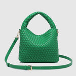 Gabby Mini Woven Shoulder Bag Apple Green - Pure Apotheca