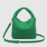 Gabby Mini Woven Shoulder Bag Apple Green - Pure Apotheca