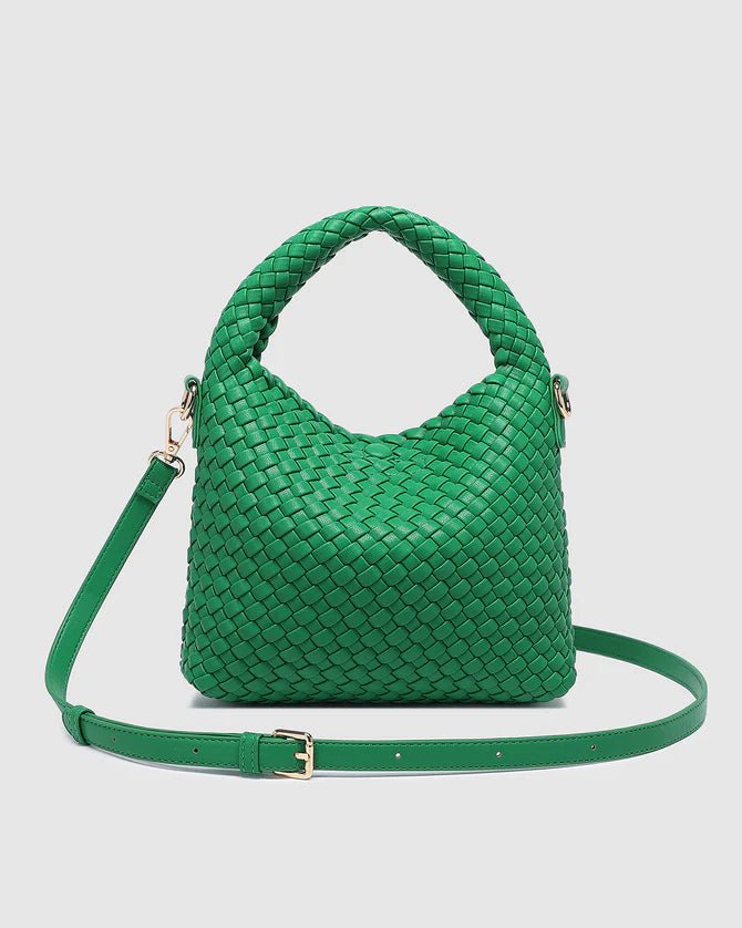 Gabby Mini Woven Shoulder Bag Apple Green - Pure Apotheca