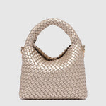 Gabby Mini Woven Shoulder Bag Pink Champagne - Pure Apotheca