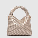 Gabby Mini Woven Shoulder Bag Pink Champagne - Pure Apotheca