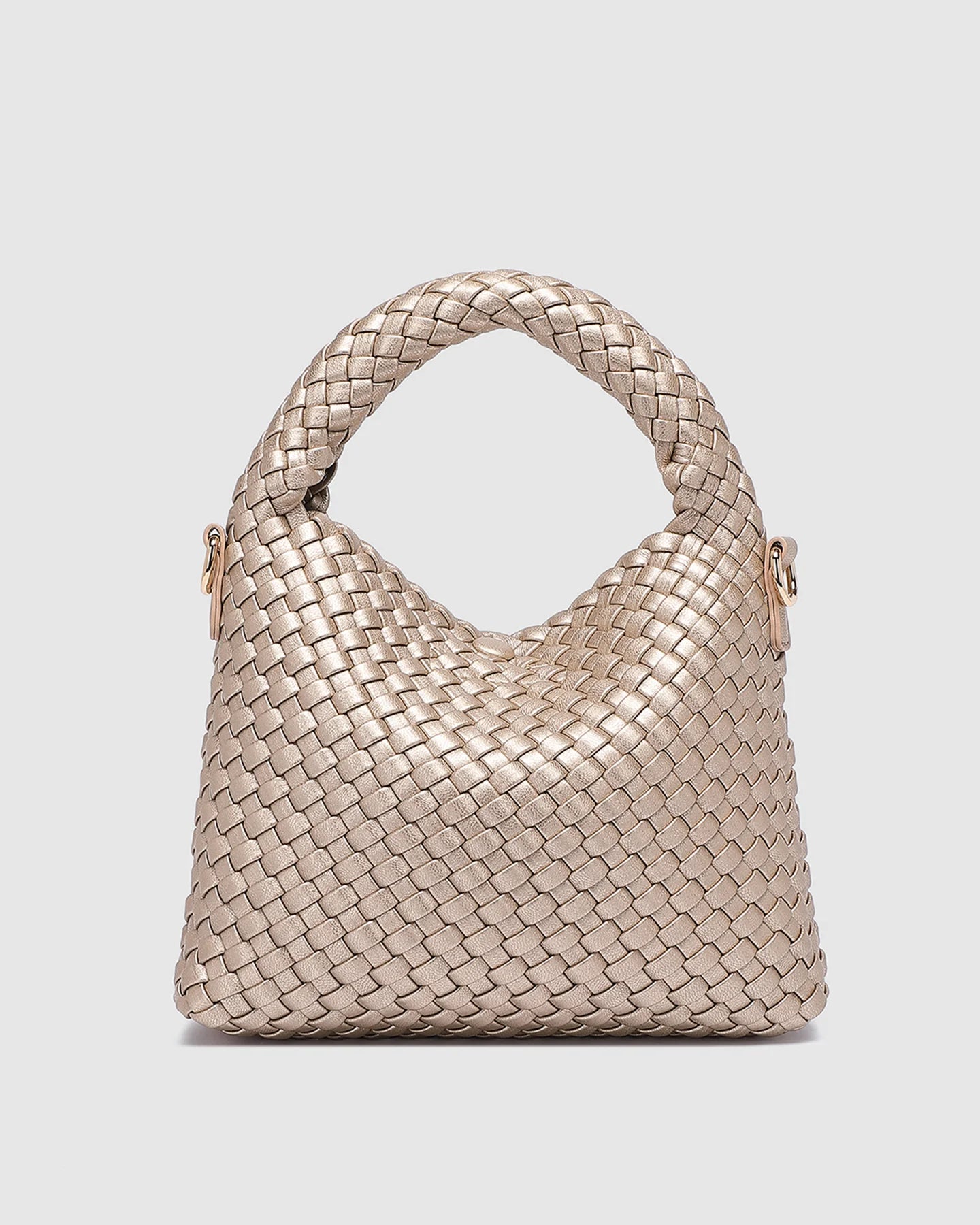 Gabby Mini Woven Shoulder Bag Pink Champagne - Pure Apotheca