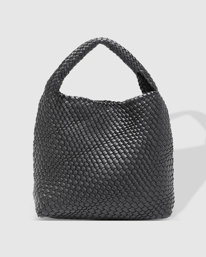 Gabby Woven Shoulder Bag Black - Pure Apotheca