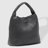 Gabby Woven Shoulder Bag Black - Pure Apotheca