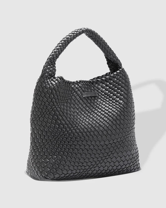 Gabby Woven Shoulder Bag Black - Pure Apotheca