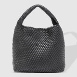 Gabby Woven Shoulder Bag Black - Pure Apotheca