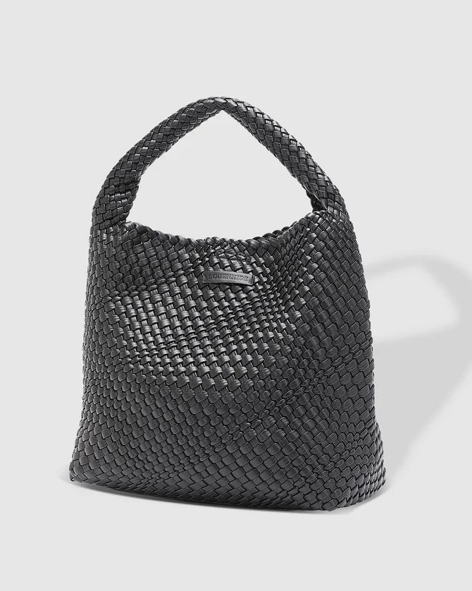 Gabby Woven Shoulder Bag Black - Pure Apotheca