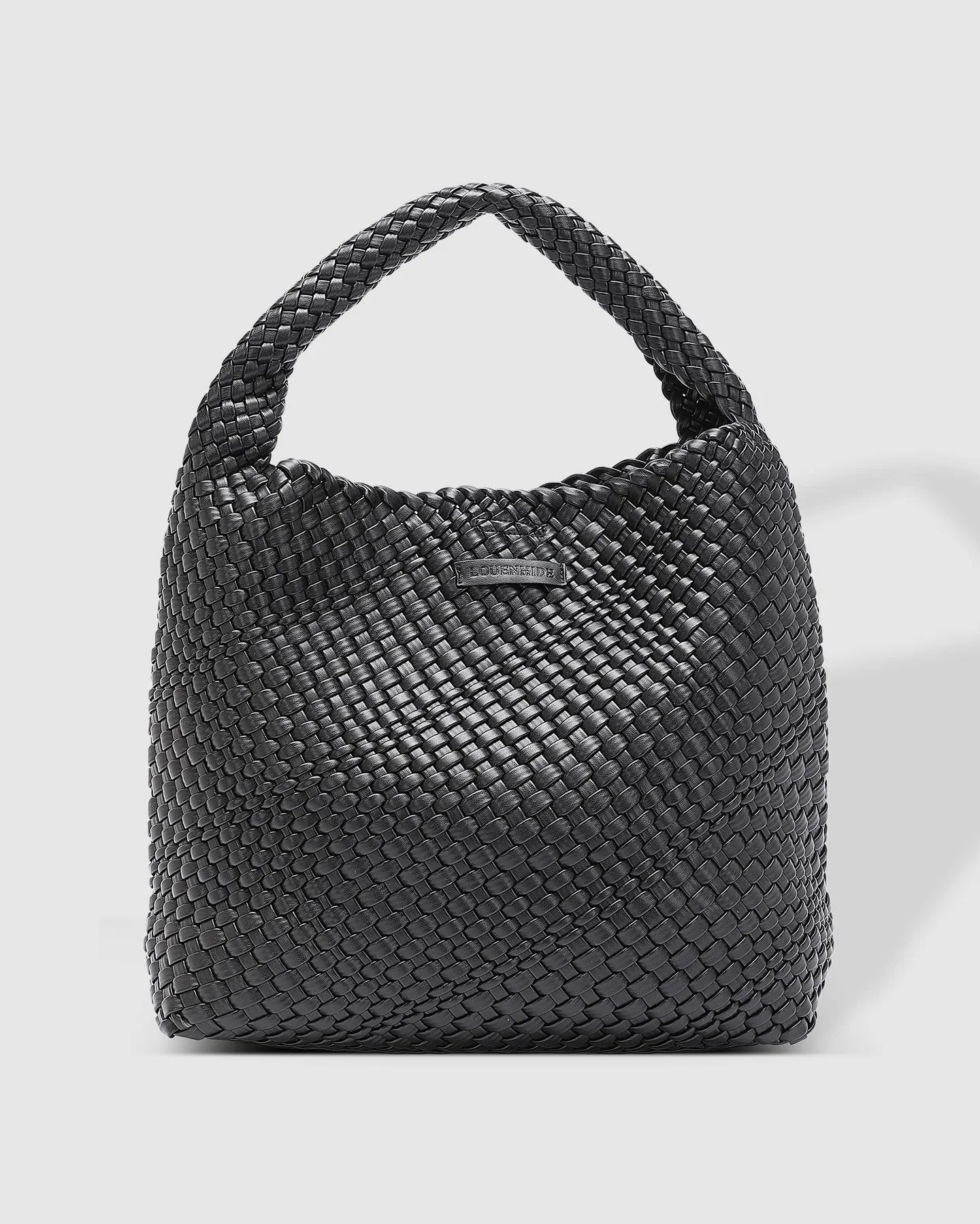 Gabby Woven Shoulder Bag Black - Pure Apotheca