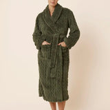 Gabriella Plush Long Robe Olive Medium - Pure Apotheca