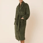 Gabriella Plush Long Robe Olive Medium - Pure Apotheca