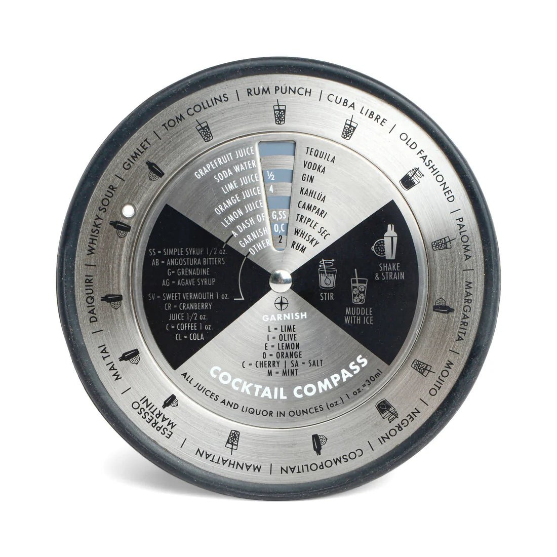 Gentlemen’s Hardware Cocktail Compass - Pure Apotheca