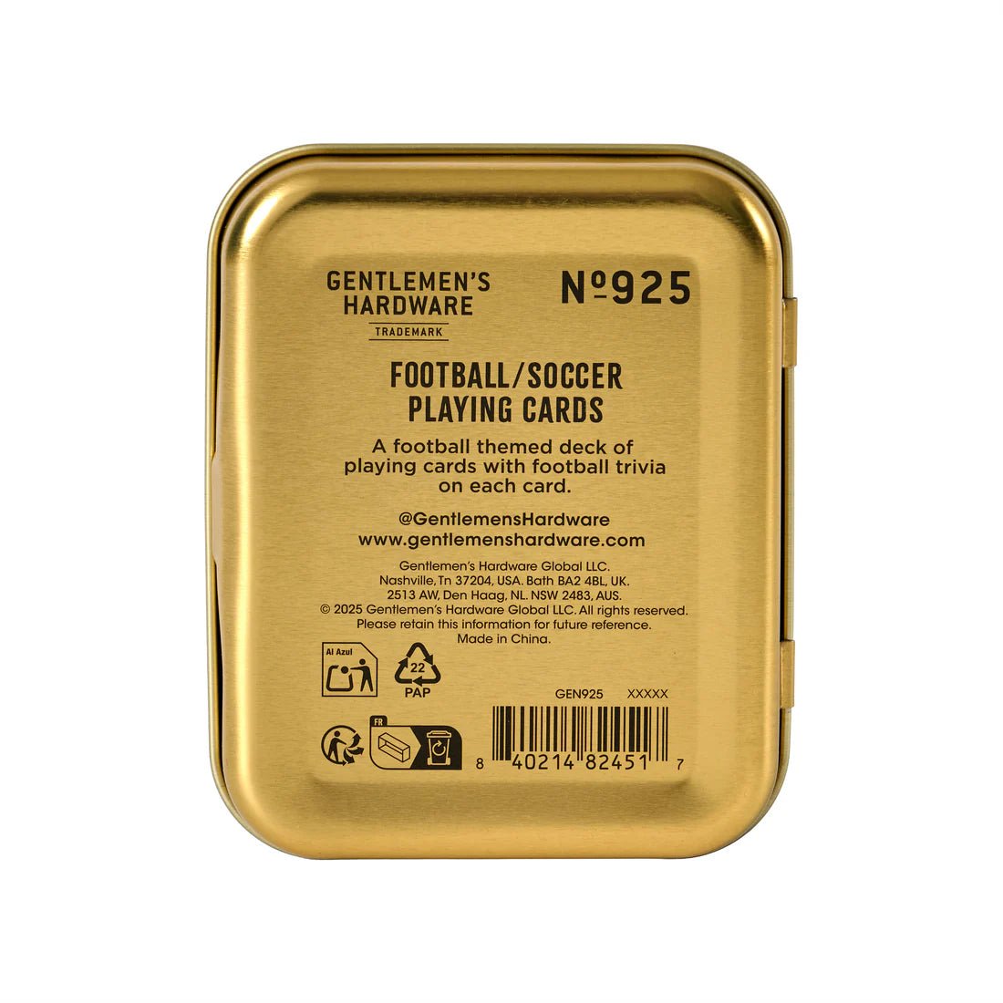 Gentlemen’s Hardware Playing Cards - Soccer - Pure Apotheca
