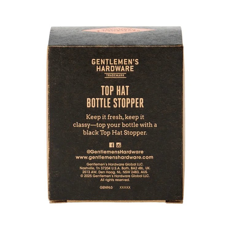 Gentlemen's Hardware Top Hat Bottle Stopper - Pure Apotheca