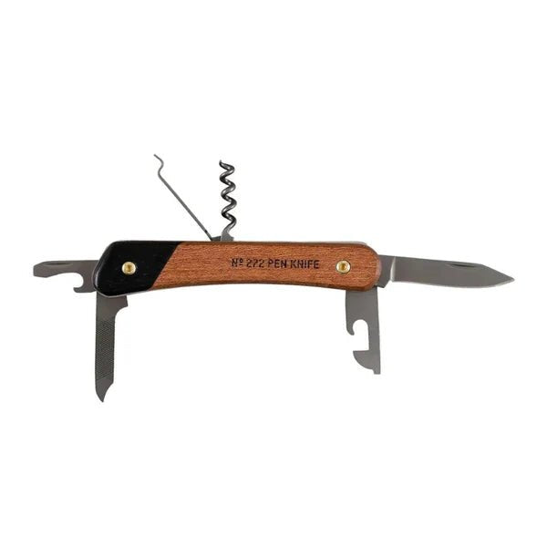 Gentlemen's Hardware Wood - Handled 7 in 1 Pen Knife Multi - Tool - Pure Apotheca