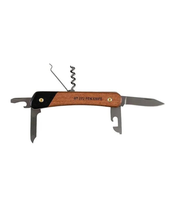 Gentlemen's Hardware Wood - Handled 7 in 1 Pen Knife Multi - Tool - Pure Apotheca