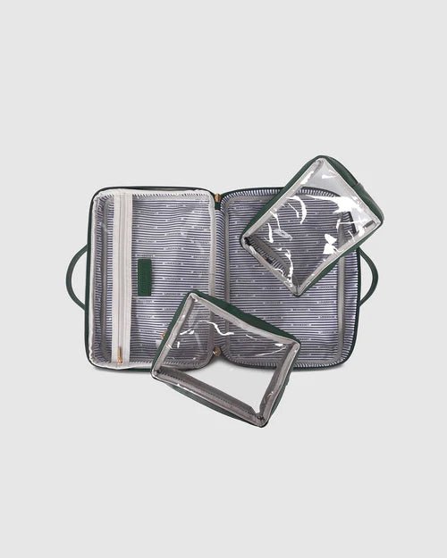Georgie Cosmetic Case Forest Green - Pure Apotheca